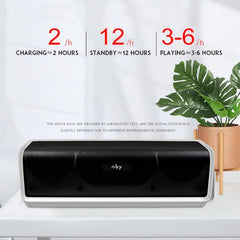 NBY 6690 TWS Couplet FM Multifunctional Desktop Plug-in Card Bluetooth Speaker(Grey) - HoMEdemic™ 