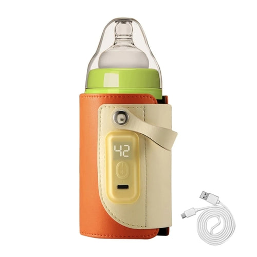 Baby Bottle Warmer Cover Outdoor Portable Milk Water Heater(Orange) - HoMEdemic™ 