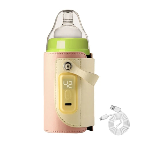 Baby Bottle Warmer Cover Outdoor Portable Milk Water Heater(Pink) - HoMEdemic™ 