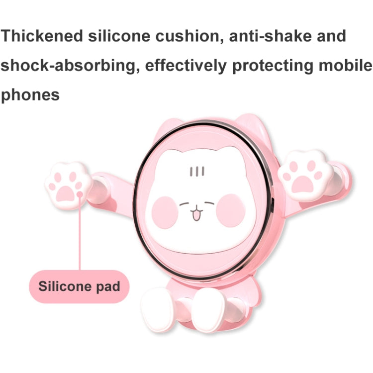 ICARER FAMILY AK-01 Car Air Outlet Cartoon Phone Holder Car Navigation Gravity Support Frame(White) - HoMEdemic™ 