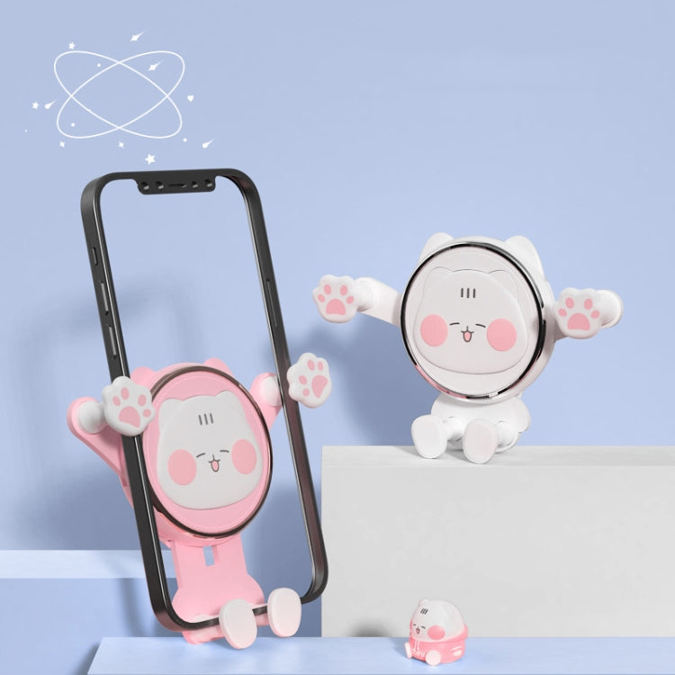 ICARER FAMILY AK-01 Car Air Outlet Cartoon Phone Holder Car Navigation Gravity Support Frame(White) - HoMEdemic™ 