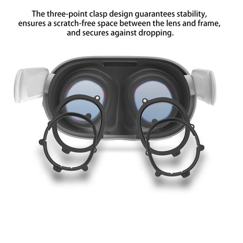 For Meta Quest 3 VR Magnetic Eyeglasses Frame, Spec: L&R Frame Black - HoMEdemic™ 