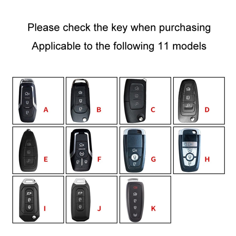 For Ford Car Key Cover Keychain Anti-lost Number Plate, Style: C - HoMEdemic™ 