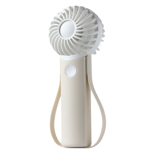 Portable Handheld Quiet Fan Silicone Hanging Neck Small Electrical Fan(Beige) - HoMEdemic™ 