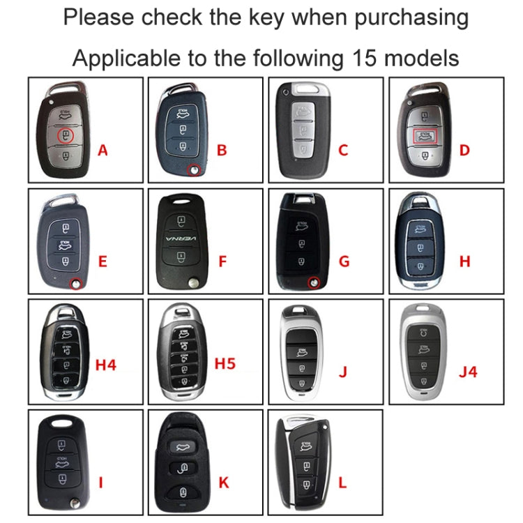 For Hyundai Car Key Cover Multifunctional Keychains Anti-lost Number Plates, Style: J4 - HoMEdemic™ 