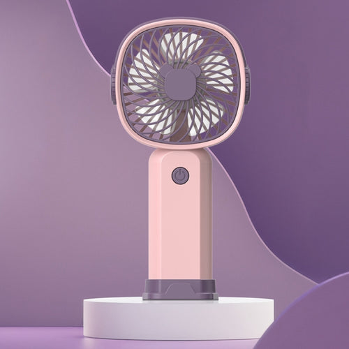 Handheld Portable Mini Multifunctional Fan With Phone Holder Function, Color: Pink Purple with Battery - HoMEdemic™ 