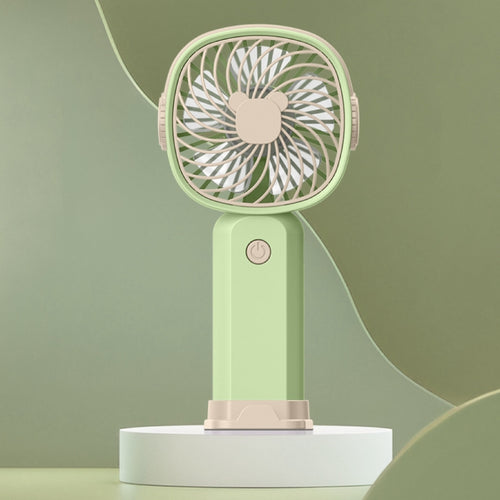 Handheld Portable Mini Multifunctional Fan With Phone Holder Function, Color: Yellow Green with Battery - HoMEdemic™ 