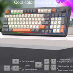 XUNSVFOX K94 Wireless Bluetooth Dual Mode Mechanical Keyboard Gaming Office Laptop Keyboard(Shimmer) - HoMEdemic™ 