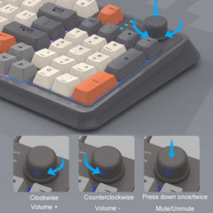 XUNSVFOX K94 Wireless Bluetooth Dual Mode Mechanical Keyboard Gaming Office Laptop Keyboard(Shimmer) - HoMEdemic™ 