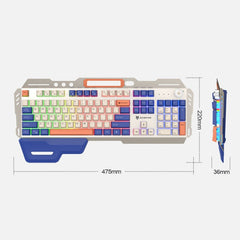XUNSVFOX K90 Mechanical Feeling Metal Keyboard Gaming Computer Wired Keyboard(Siren Blue) - HoMEdemic™ 
