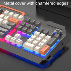 XUNSVFOX K90 Mechanical Feeling Metal Keyboard Gaming Computer Wired Keyboard(Siren Blue) - HoMEdemic™ 
