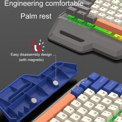 XUNSVFOX K90 Mechanical Feeling Metal Keyboard Gaming Computer Wired Keyboard(Siren Blue) - HoMEdemic™ 