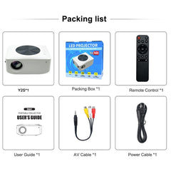 Y2S 1080P Mini LED WiFi Projector Support Wireless Wired Screen Mirroring Youtube Version(EU Plug) - HoMEdemic™ 