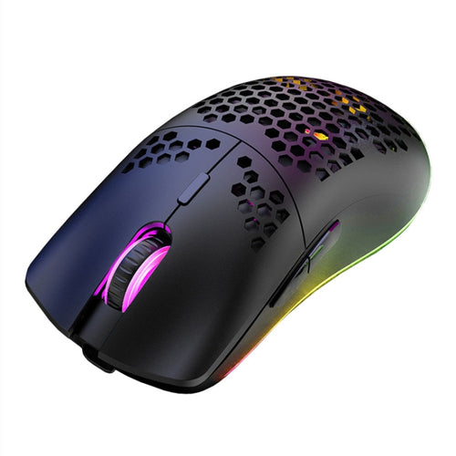 XUNSVFOX XYH80 Hollow Hole Rechargeable Wireless Gaming Mouse RGB Light Computer Office Mouse(Black) - HoMEdemic™ 