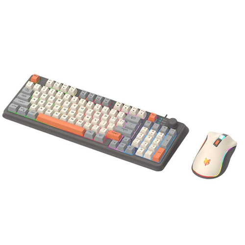 XUNSVFOX K820 Wired Gaming Mechanical Feeling 94 Keys Keyboard And Mouse Set(Shimmer) - HoMEdemic™ 