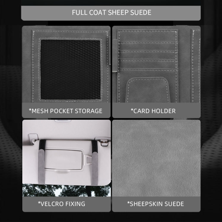 Car Sun Visor Bill Holder Glasses Clip Storage Bag(Black) - HoMEdemic™ 