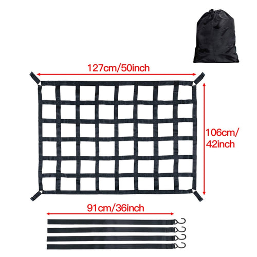 127x106cm Truck Bed Cargo Net Pickup Bed Netting Strap - HoMEdemic™ 