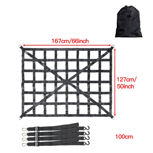 167x127cm Truck Bed Cargo Net Pickup Bed Netting Strap - HoMEdemic™ 