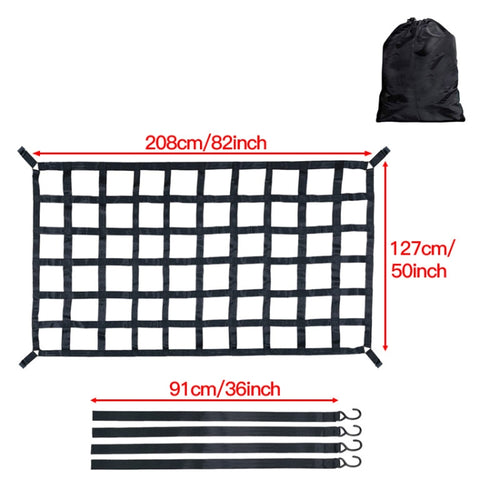 208x127cm Truck Bed Cargo Net Pickup Bed Netting Strap - HoMEdemic™ 