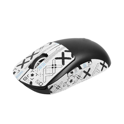 For Logitech GPW 2-Generation Mouse Anti-Slip Stickers Absorb Sweat Paste, Color: White Print Half Surround - HoMEdemic™ 