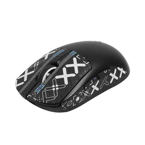 For Logitech GPW 2-Generation Mouse Anti-Slip Stickers Absorb Sweat Paste, Color: Black Print Half Surround - HoMEdemic™ 