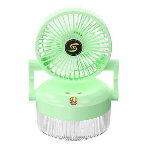 USB Charging Folding Desktop Spray Humidification Fan with Night Light(Green) - HoMEdemic™ 