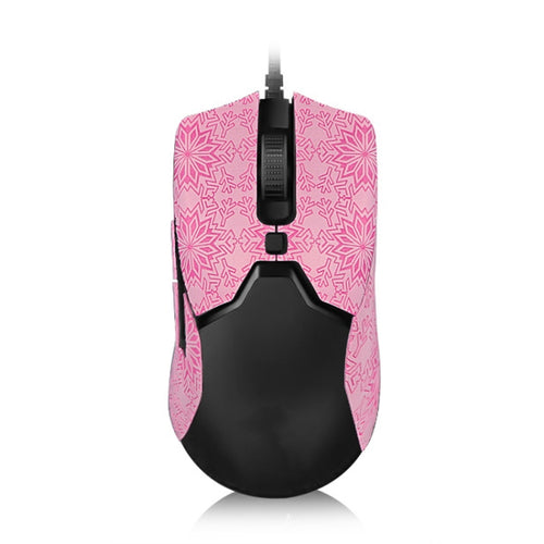 Snowflake Pattern Anti-slip Mouse Stickers For Razer Viper Mini Pink Half Surround - HoMEdemic™ 