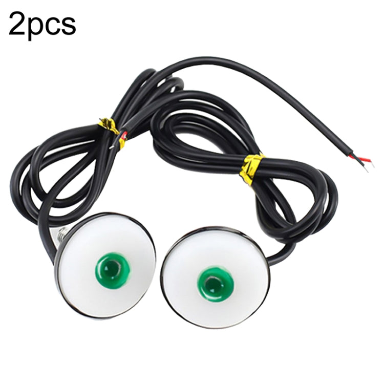 2pcs 23mm Motorcycle Eagle Eye Light Reverse Rearview Mirror Spotlight(Green) - HoMEdemic™ 