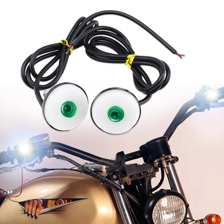 2pcs 23mm Motorcycle Eagle Eye Light Reverse Rearview Mirror Spotlight(Green) - HoMEdemic™ 