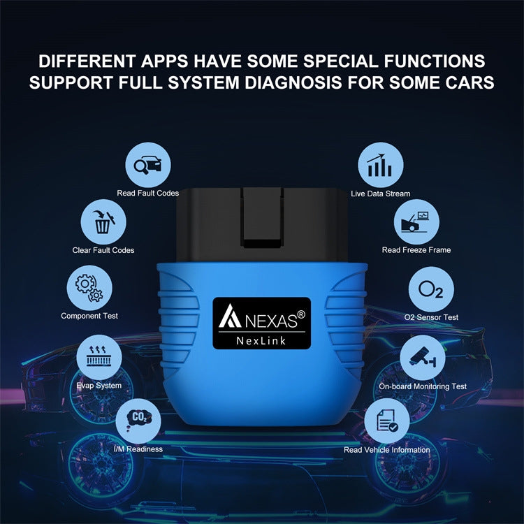 Nexas Bluetooth 5.0 OBD2 Diagnostic Scanner For IOS/Android - HoMEdemic™ 