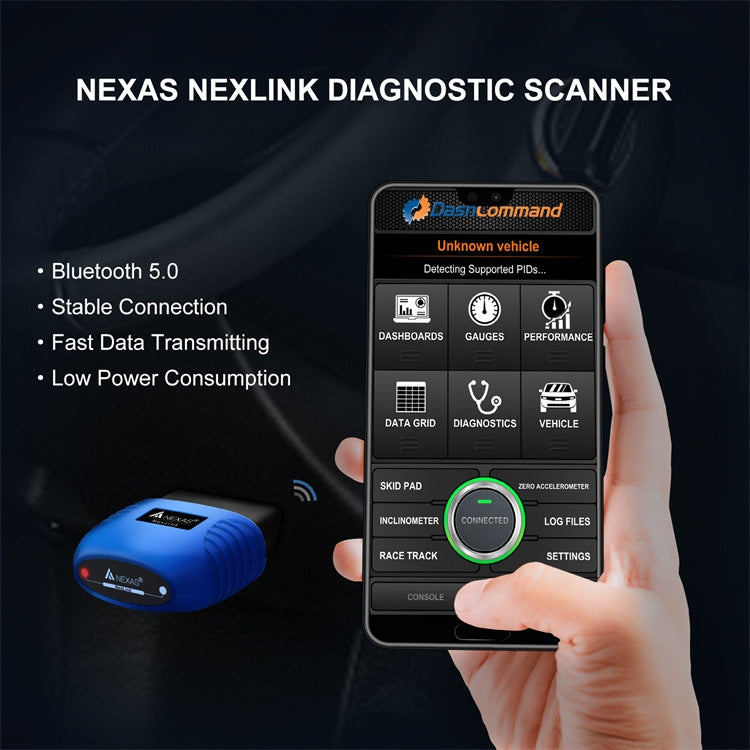 Nexas Bluetooth 5.0 OBD2 Diagnostic Scanner For IOS/Android - HoMEdemic™ 