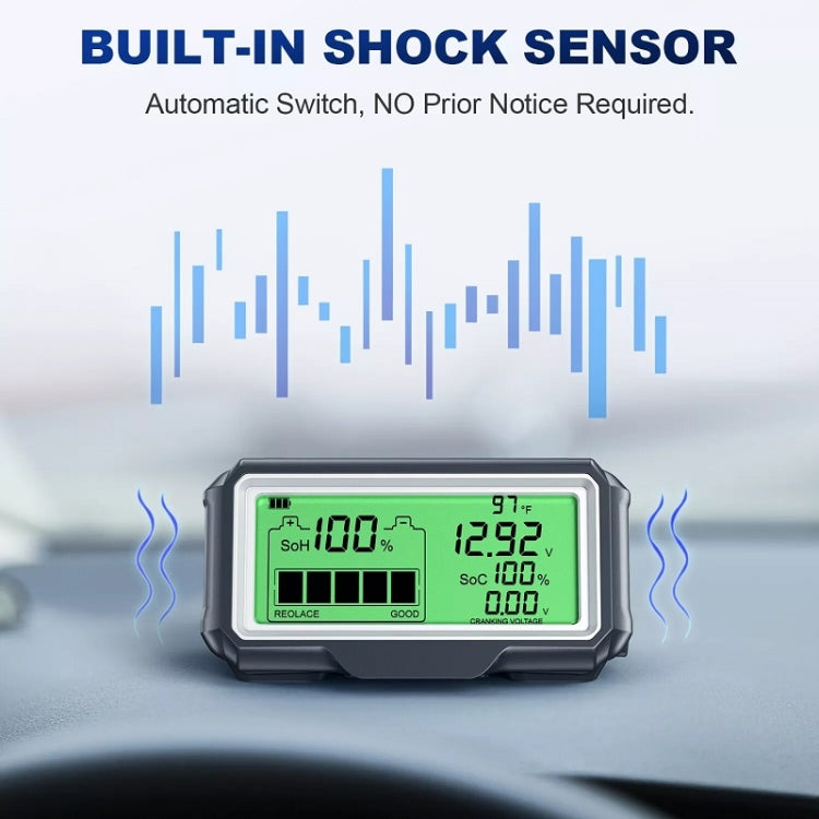 ANCEL 12V LED Car Battery Tester SOH/SOC Rechargeable Battery Analysis Tool - HoMEdemic™ 