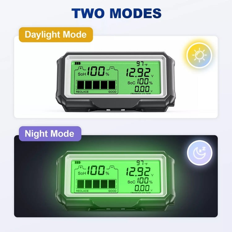 ANCEL 12V LED Car Battery Tester SOH/SOC Rechargeable Battery Analysis Tool - HoMEdemic™ 