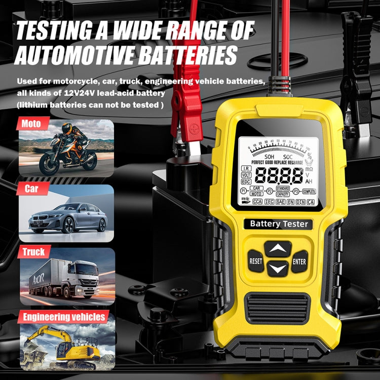 FOXSUR 12V/24V Automotive Lead-acid Battery Internal Resistance Rapid Analyzer(Yellow) - HoMEdemic™ 