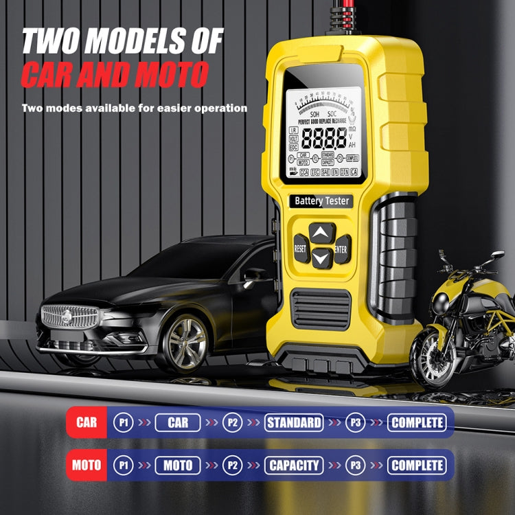 FOXSUR 12V/24V Automotive Lead-acid Battery Internal Resistance Rapid Analyzer(Yellow) - HoMEdemic™ 