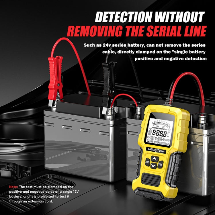 FOXSUR 12V/24V Automotive Lead-acid Battery Internal Resistance Rapid Analyzer(Yellow) - HoMEdemic™ 