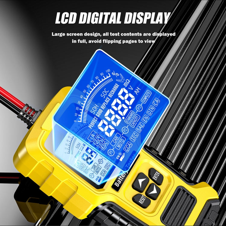 FOXSUR 12V/24V Automotive Lead-acid Battery Internal Resistance Rapid Analyzer(Yellow) - HoMEdemic™ 