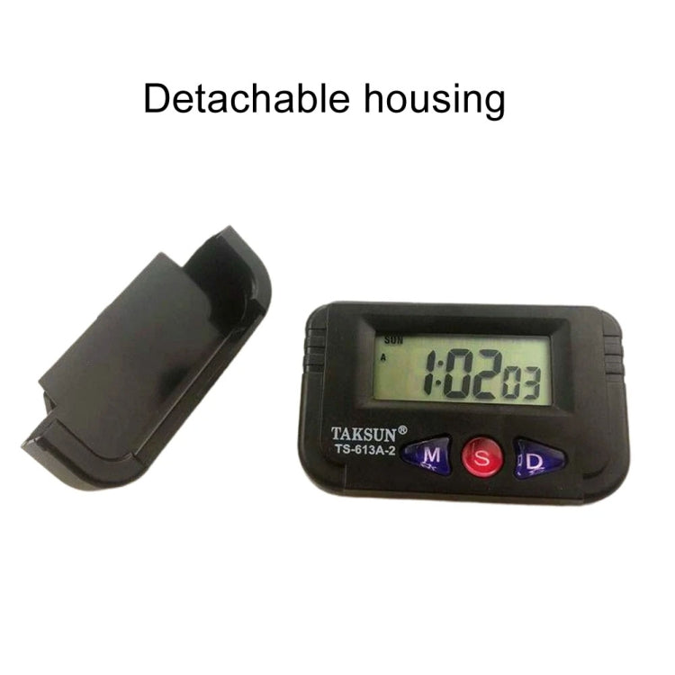 TAKSUN TS-613A-2 LED Display Electronic Car Clock Double-sided Glue Car Clock - HoMEdemic™ 