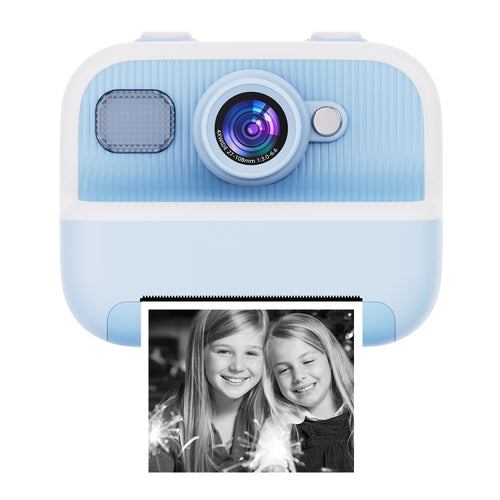 M8 2.4-Inch 1080P HD 2400W Pixel Dual-Camera Children Thermal Printing Camera, Color: Blue - HoMEdemic™ 