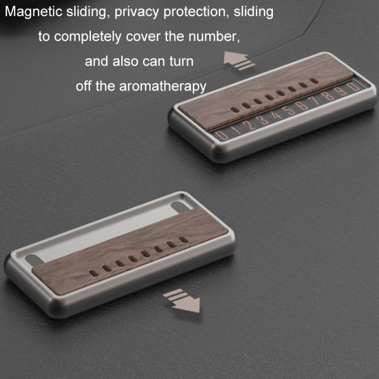 Car Metal Wood Aromatherapy Magnetic Luminous Car Moving Number Plate(Metal+Log) - HoMEdemic™ 