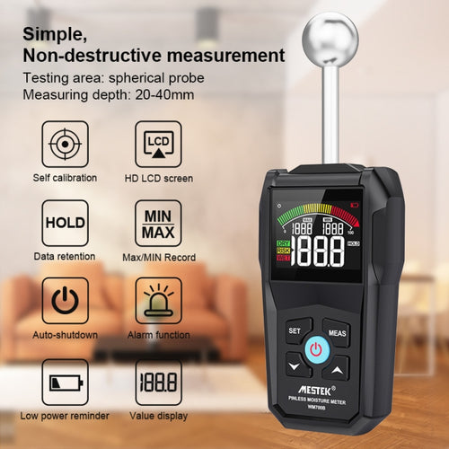 MESTEK WM700B Non -Contact Wood Moisture Detector With LCD Screen Alarm Function - HoMEdemic™ 