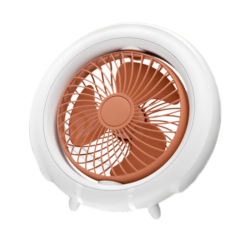 Night Light Desktop Folding Fan Outdoor Camping Hanging Mini Fan, Color: Orange Basic - HoMEdemic™ 