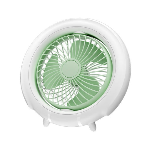 Night Light Desktop Folding Fan Outdoor Camping Hanging Mini Fan, Color: Green Basic - HoMEdemic™ 