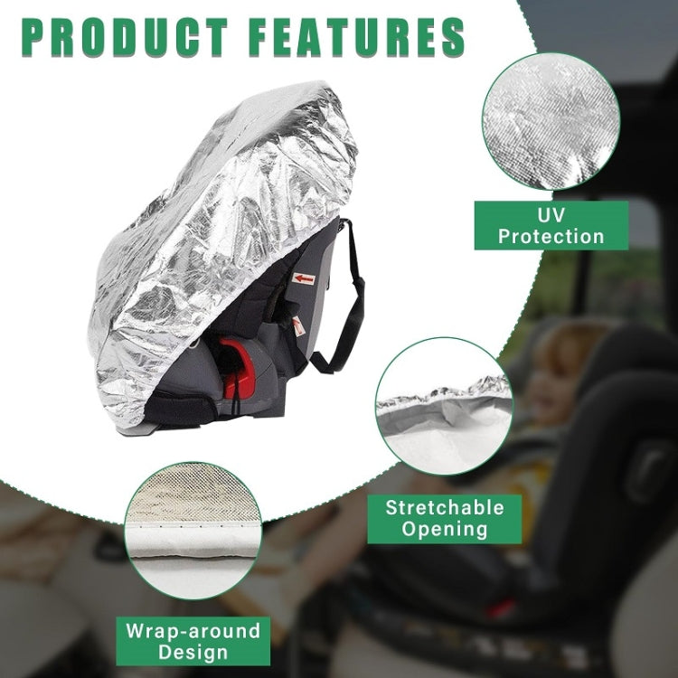 50x90cm Universal Baby Safety Seat Sunshade Dustproof Cover(Silver) - HoMEdemic™ 