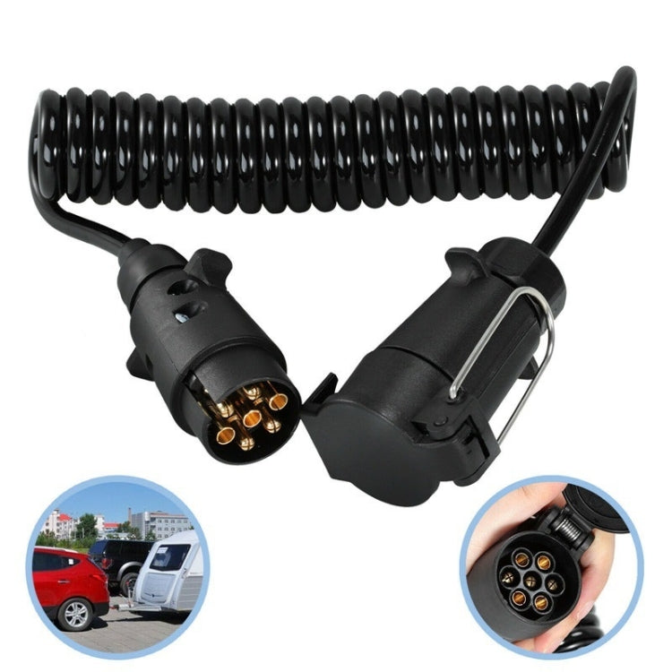7 Core To 7 Pin Car Trailer Connector With 2m PU Spring Wire(1122) - HoMEdemic™ 