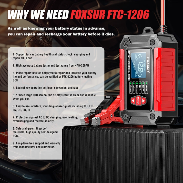 FOXSUR Cars Motorcycles 12V Lithium Cattery Charger With Battery Detection(AU Plug) - HoMEdemic™ 