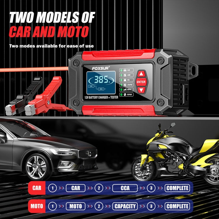 FOXSUR Cars Motorcycles 12V Lithium Cattery Charger With Battery Detection(AU Plug) - HoMEdemic™ 