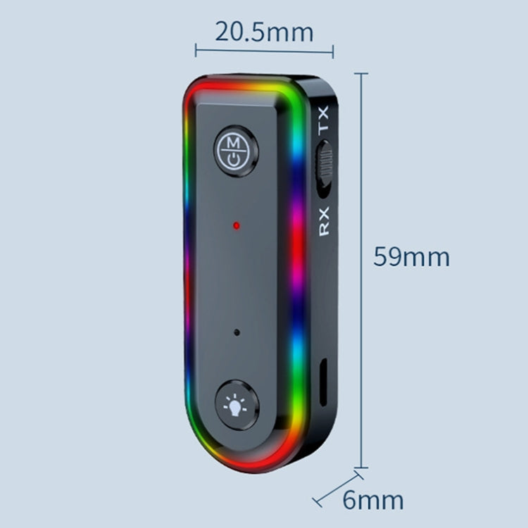 Q3 2-in-1 RGB Light Bluetooth Audio Receiver Launcher Car Audio Adapter - HoMEdemic™ 