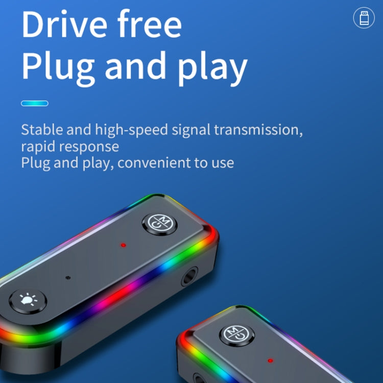 Q3 2-in-1 RGB Light Bluetooth Audio Receiver Launcher Car Audio Adapter - HoMEdemic™ 
