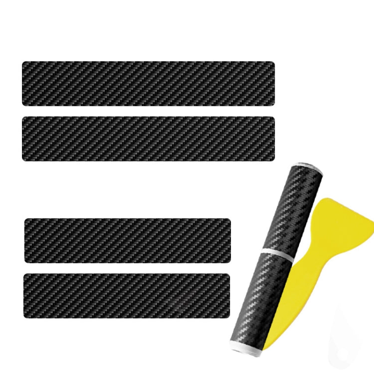 4pcs/Set Car Door Sill Strip PVC Anti-scratch Anti-dirt Protective Film(Carbon Fiber Black) - HoMEdemic™ 